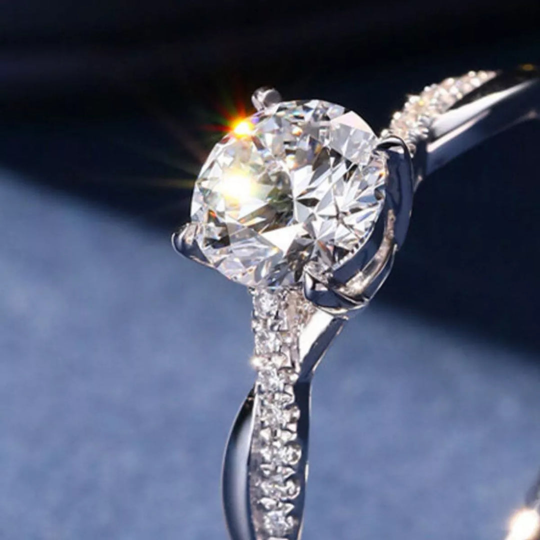 1 Carat Moissanite 925 Sterling Silver Ring