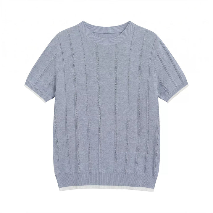 Men's Contrasting Trim Knit T-Shirt