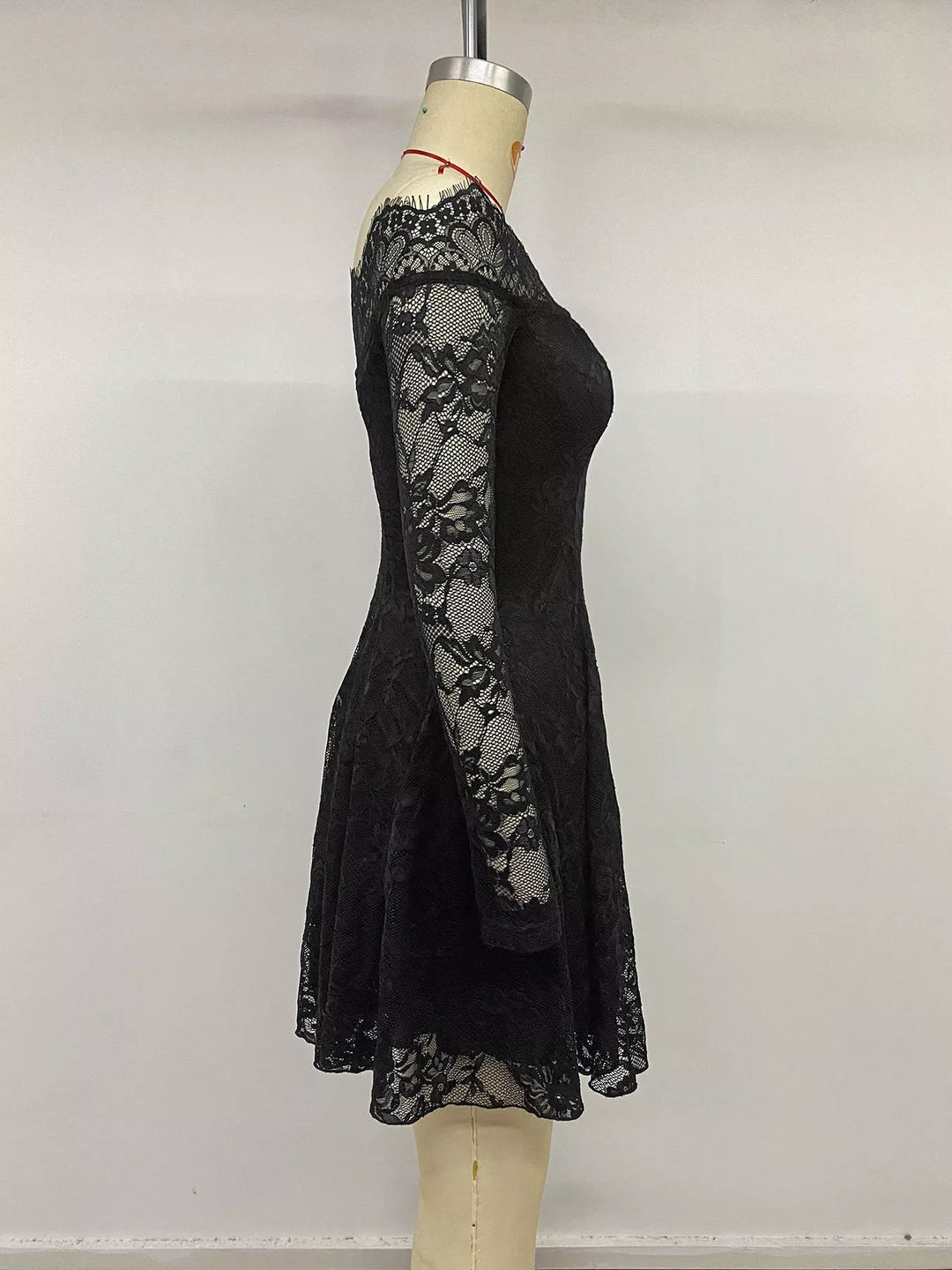 Lace Off Shoulder Mini Dress