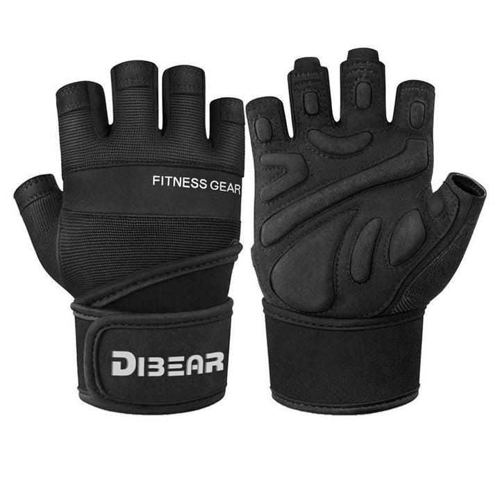 Summer Outdoor Fitness Wristband Non-Slip Half-Finger Gloves