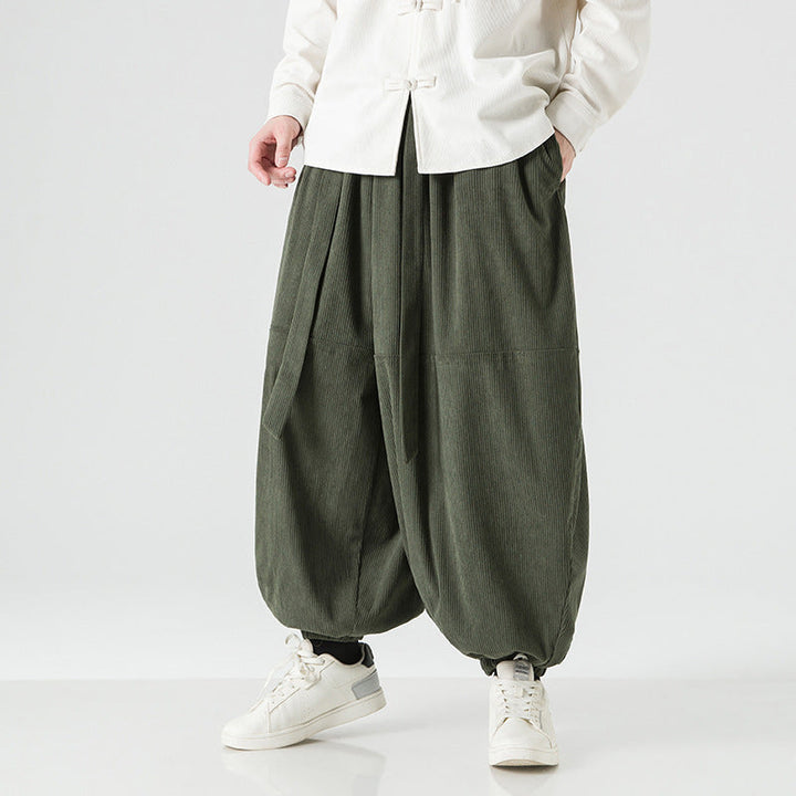 Men's Loose-fitting Harem Pants With Elastic Cuffs