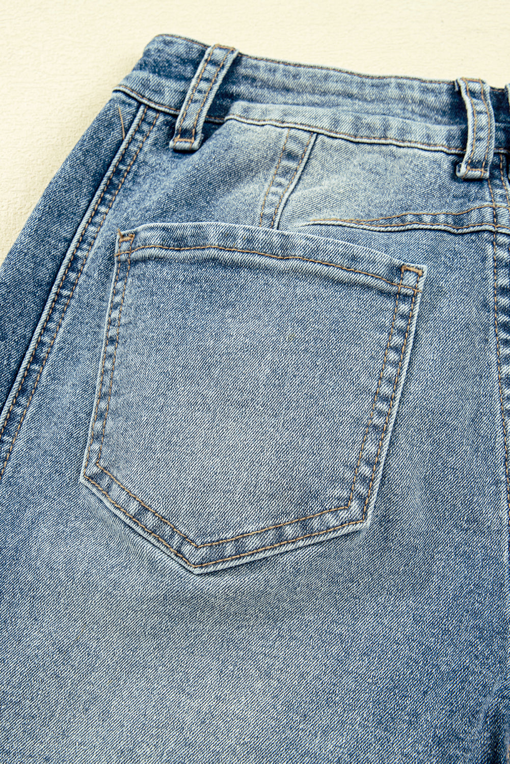 Dusk Blue Vintage Washed Seam Detail Shift Jeans