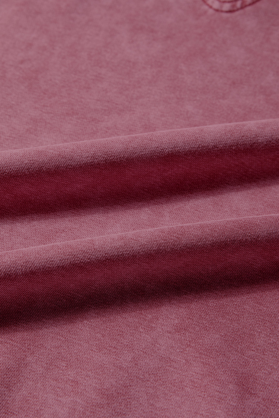 Red Dahlia Lace Patchwork Detail Notched Neck Mineral Wash Baggy Sweatshirt