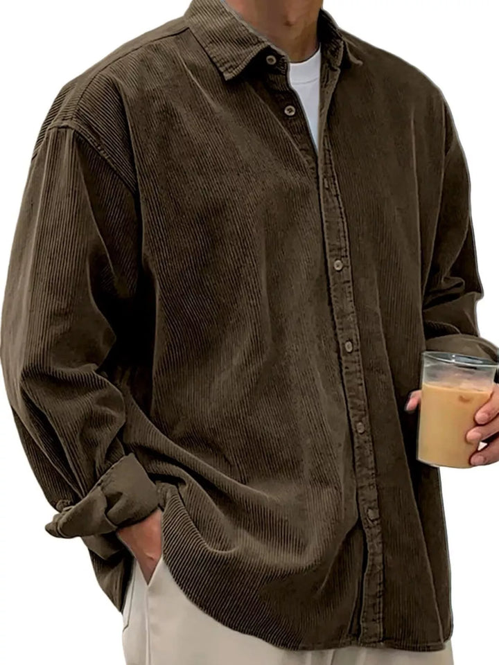 Men's Full Size Button Up Long Sleeve Shirt Plus Size