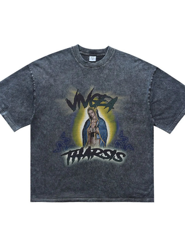Men's Graphic Round Neck Short Sleeve T-Shirt