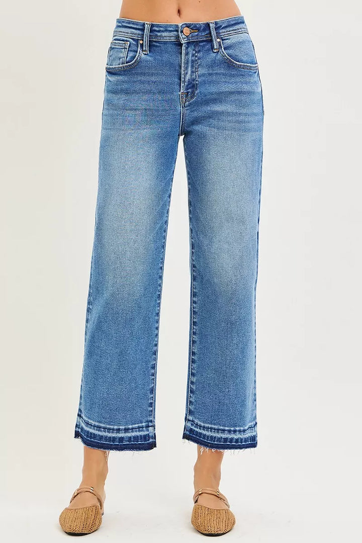 RISEN Full Size Slouchy Cropped  Boyfriend Jeans Plus Size