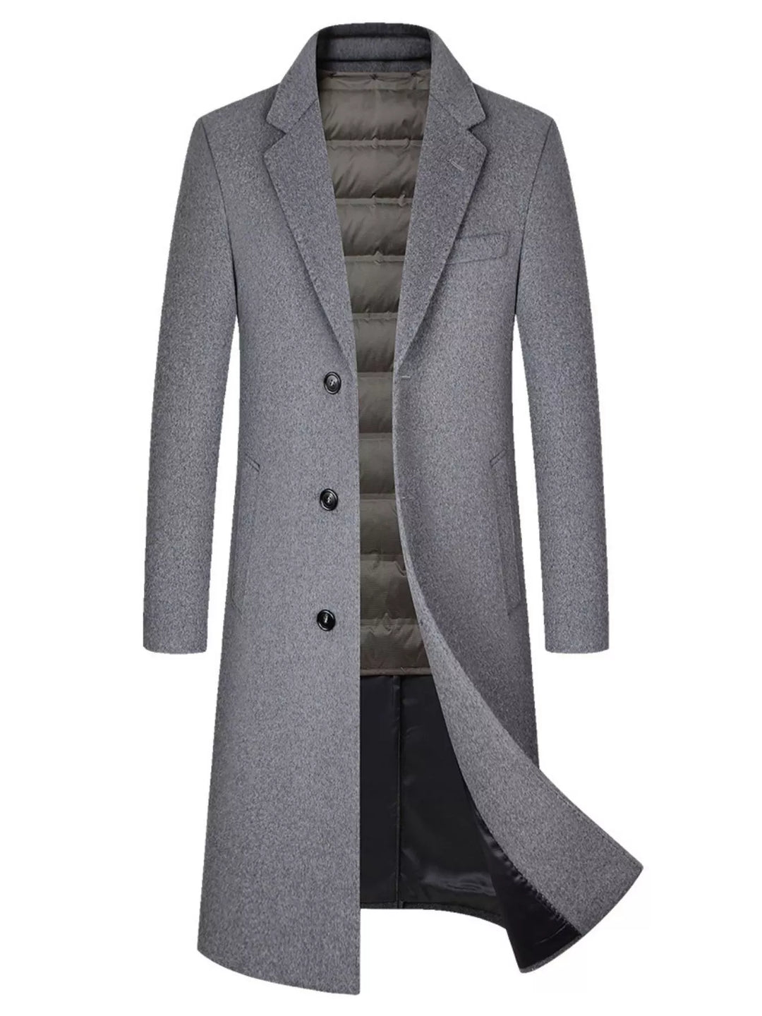 Men's Classic Button Up Overcoat