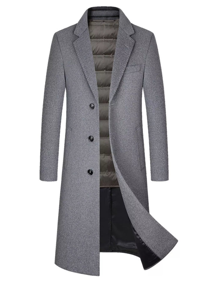Men's Classic Button Up Overcoat