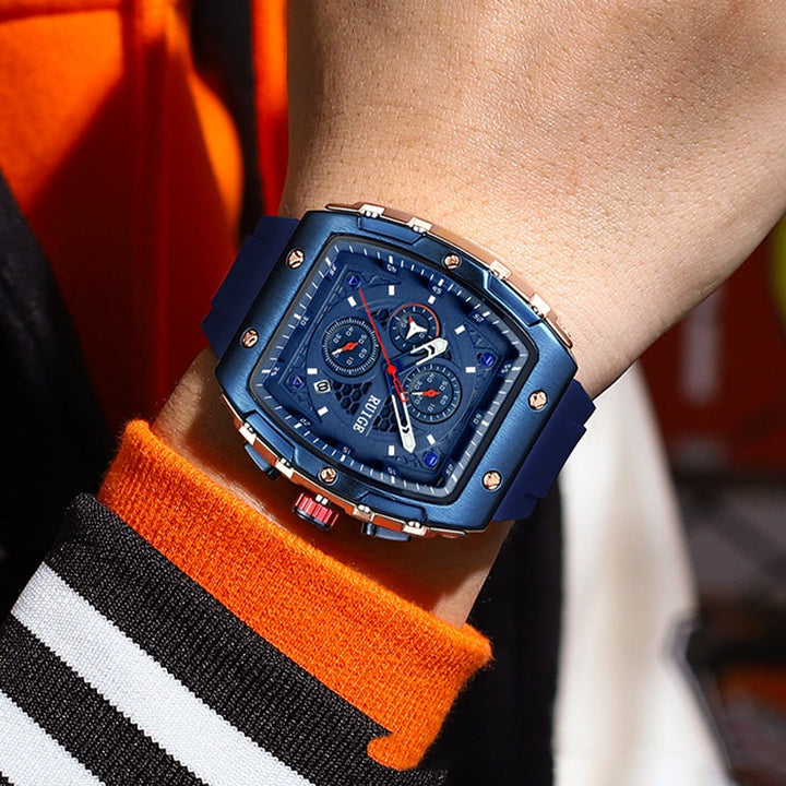 RuiGe Brand Watch Outdoor-style Barrel-shaped Wristwatch
