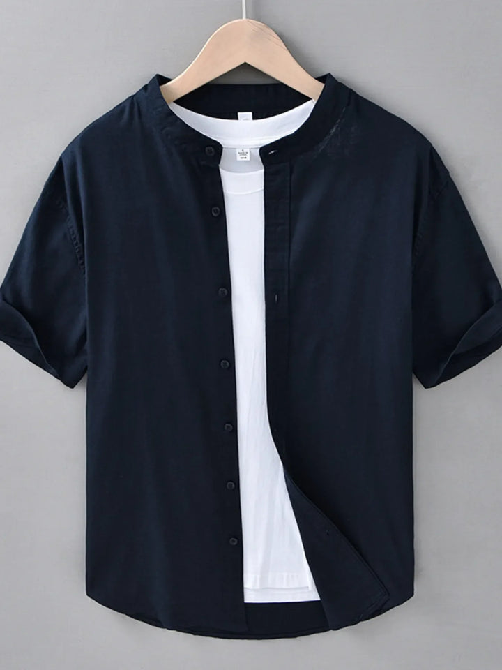 Men's Plus Size Button Up Short Sleeve Shirt