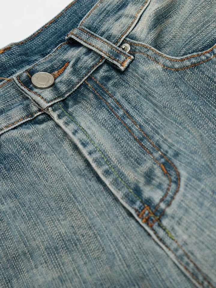Men's Wide-Leg Denim Shorts