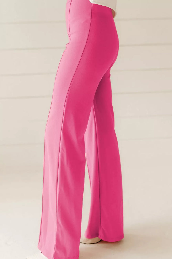 High-Waisted Bootcut Pants