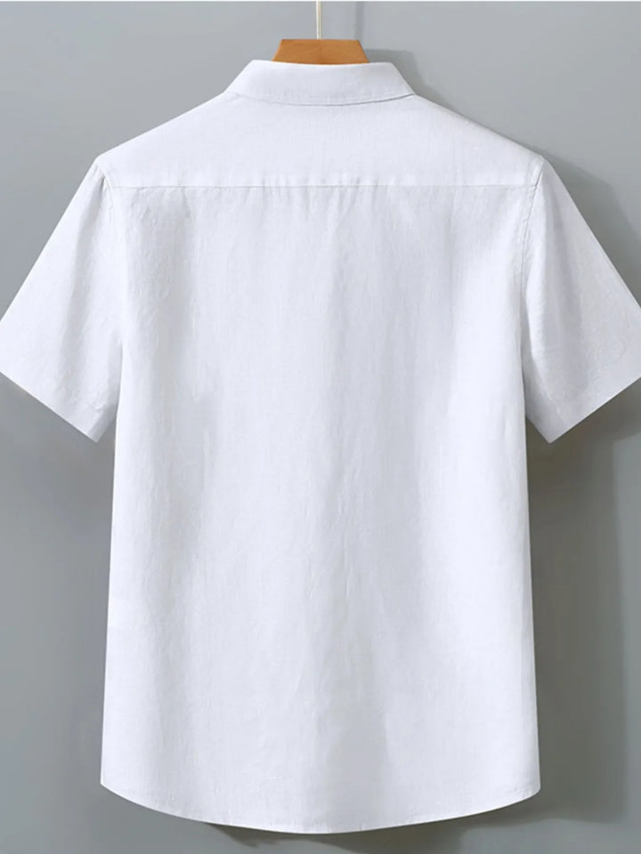Men's Full Size Short Sleeve Button-Up Shirt Plus Size