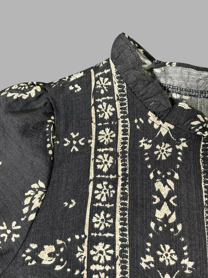 Printed Long Sleeve Blouse