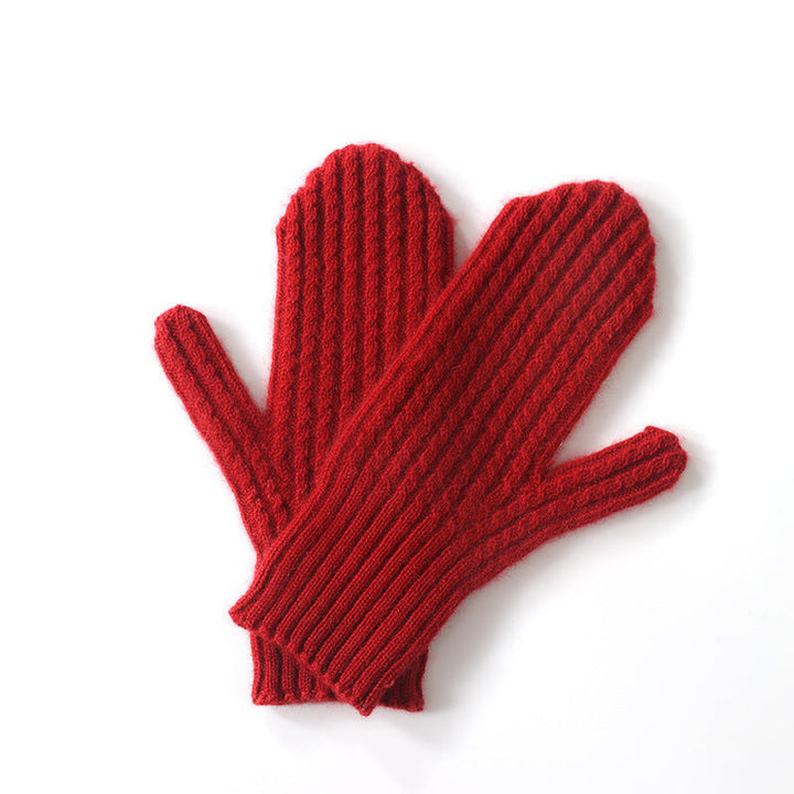 New Twisted Thickening Thermal Windproof Mittens