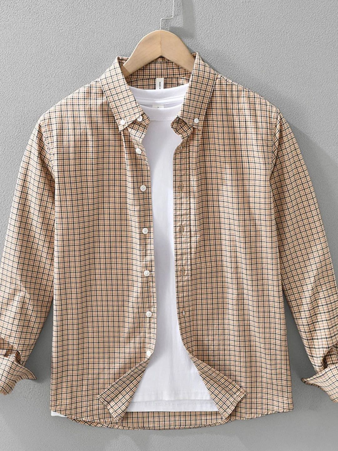 Men's Plus Size Plaid Button Up Short Sleeve Shirt