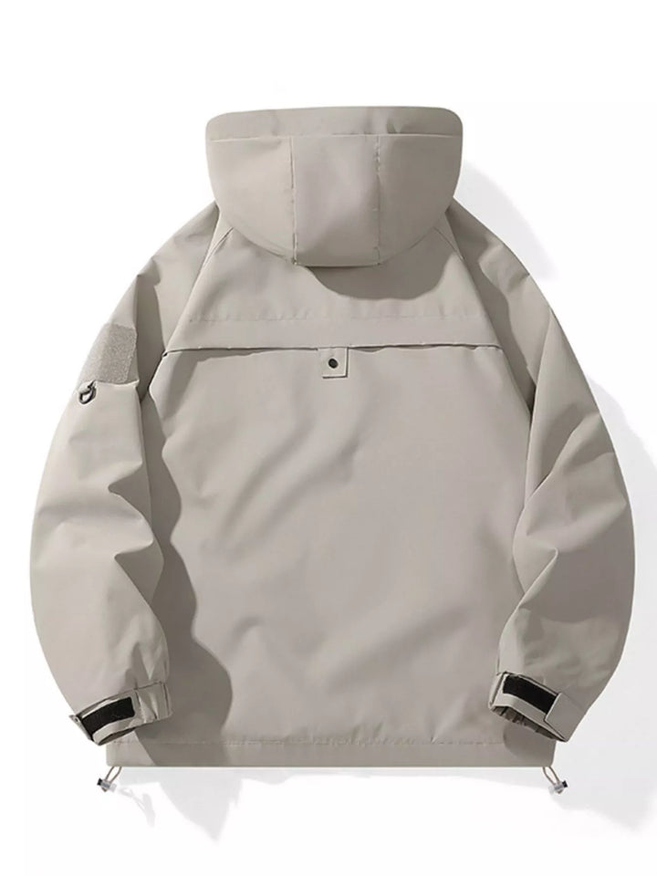 Men's Full Size Hooded Windproof Outdoor Jacket Plus Size