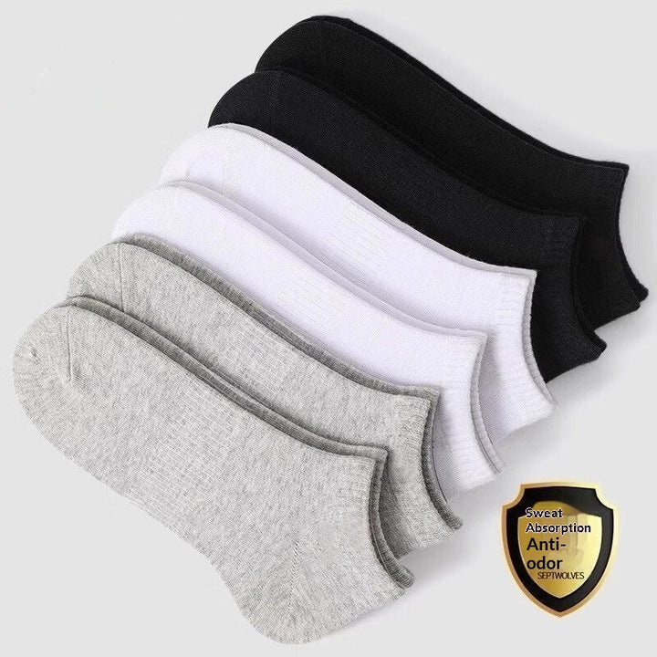 7A-Level Antibacterial Socks Mens Low-Rise Invisible Socks Summer