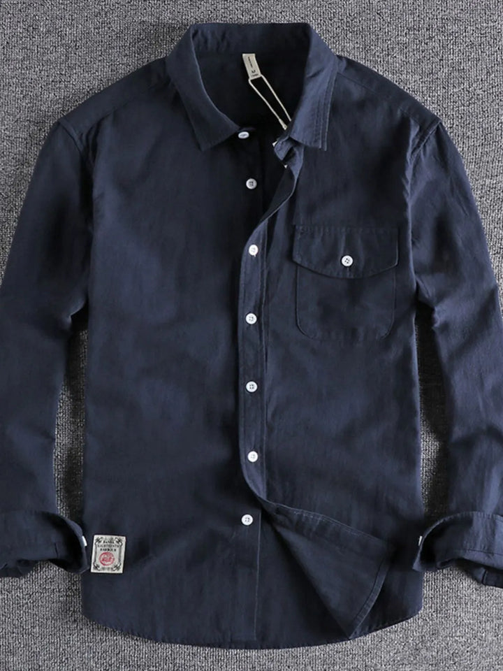 Men's Plus Size Button Down Long Sleeve Shirt