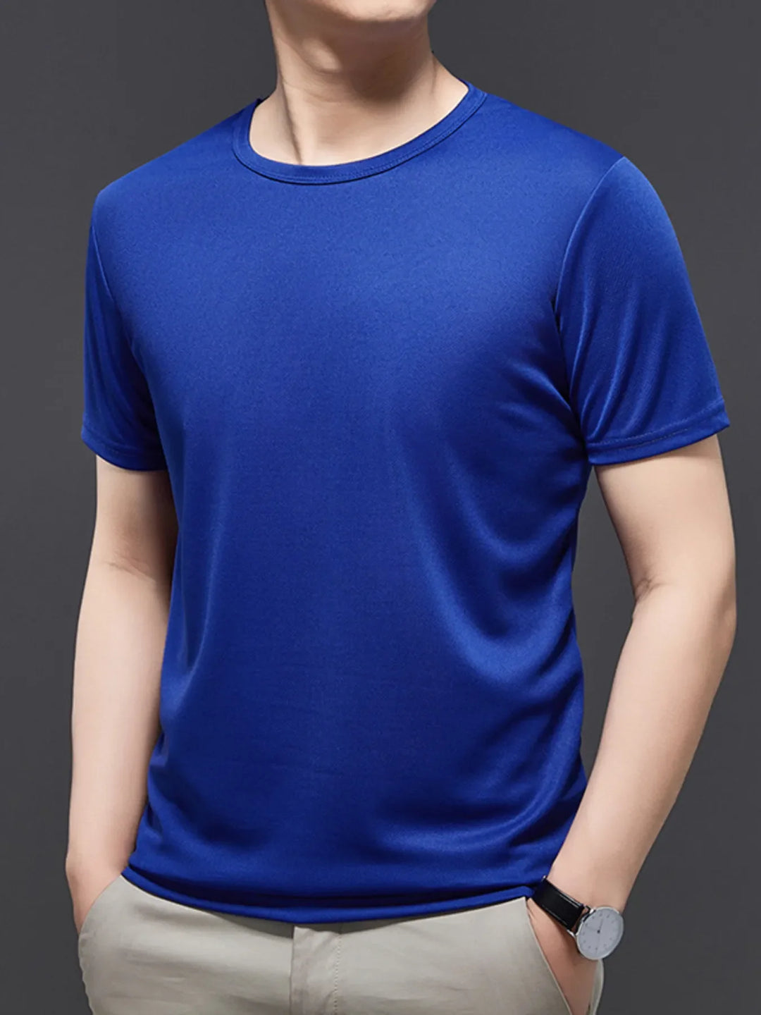 Men's Plus Size Round Neck Short Sleeve T-Shirt