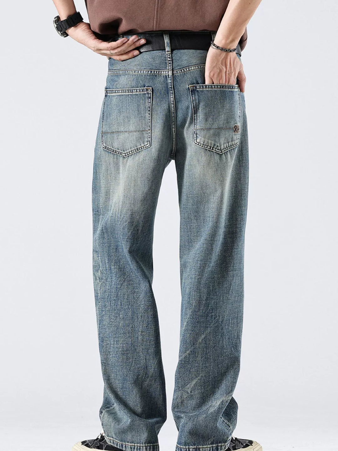 Men's Vintage Wash Loose Fit Jeans