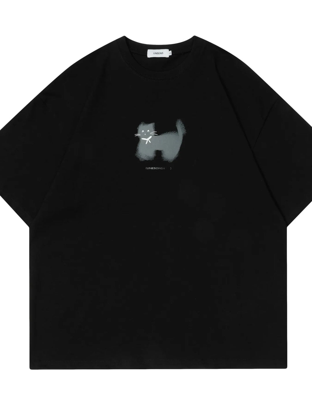 Men's Cat Graphic Round Neck Short Sleeve T-Shirt
