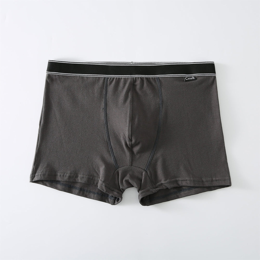 Cotton Mid-rise Boxer Briefs Breathable Men's Underpants