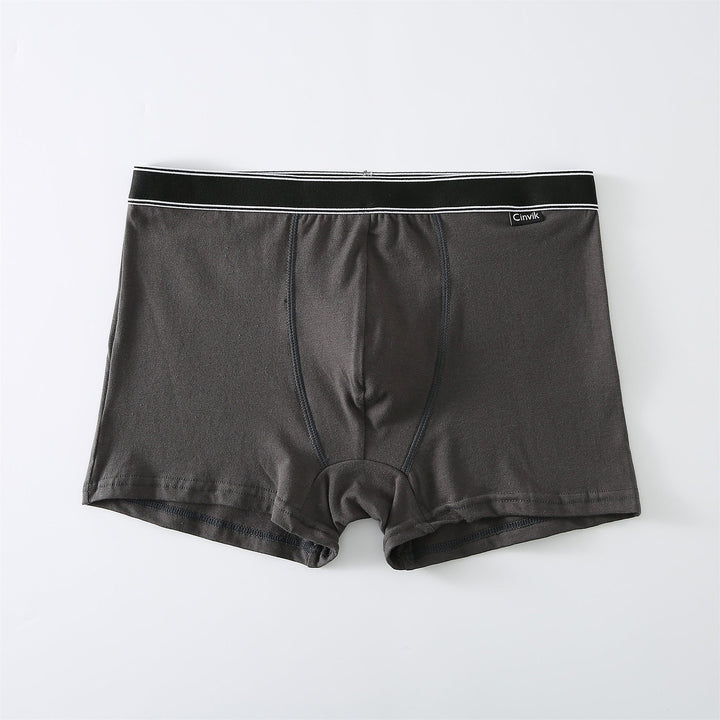 Cotton Mid-rise Boxer Briefs Breathable Men's Underpants