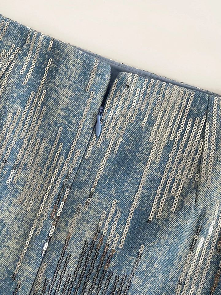 Sequin Mini Skirt