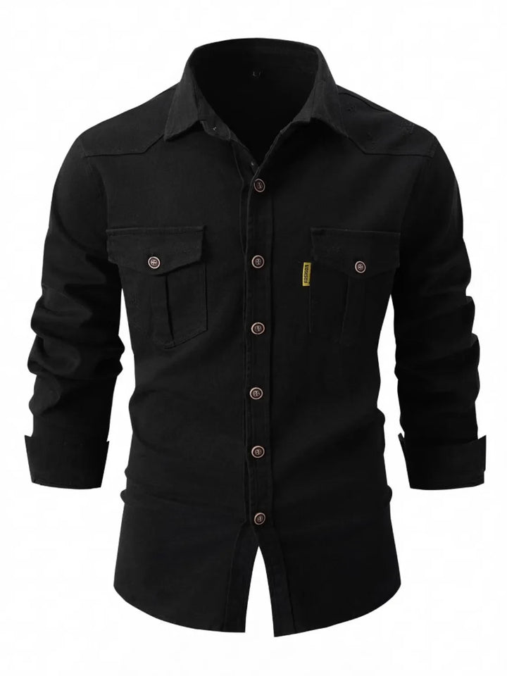 Men's Full Size Button Up Long Sleeve Shirt Plus Size