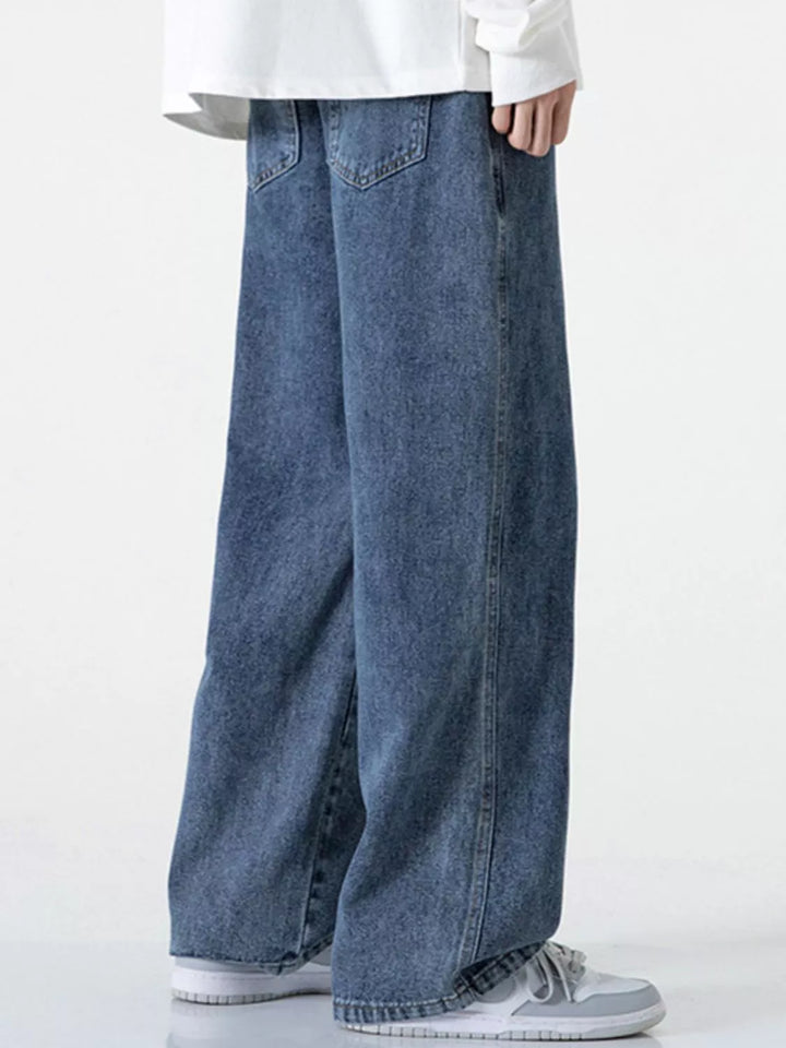 Men's Full Size Loose Fit Drawstring Jeans Plus Size