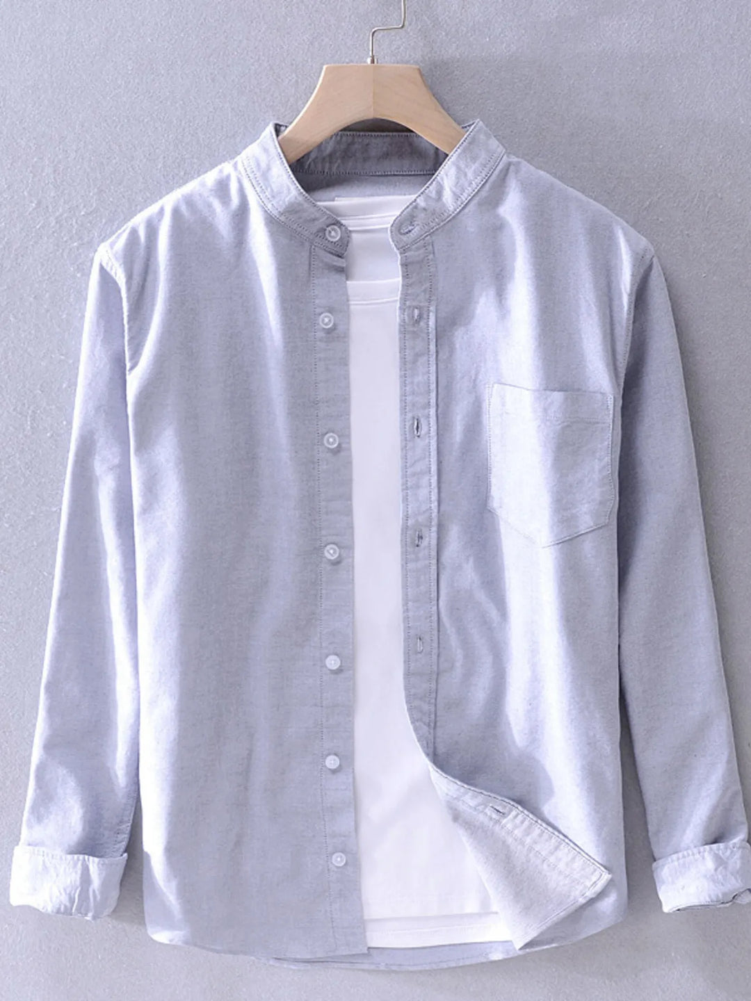 Men's Plus Size Button Up Long Sleeve Shirt
