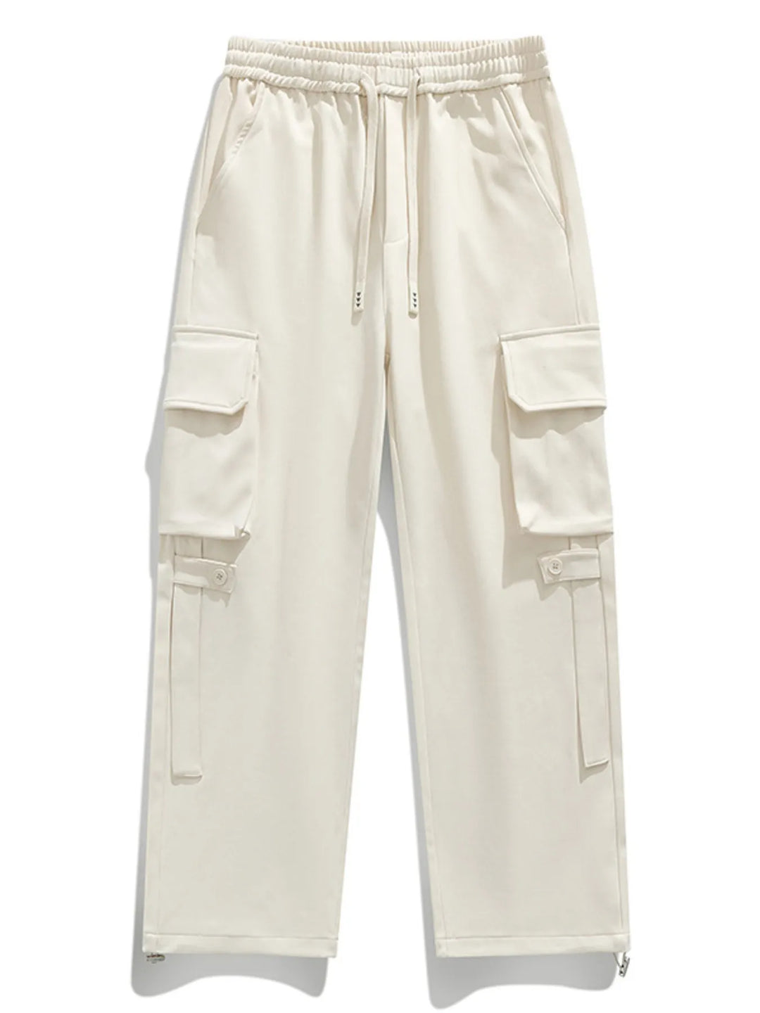 Men's Plus Size Loose Fit Cargo Pants with Drawstring