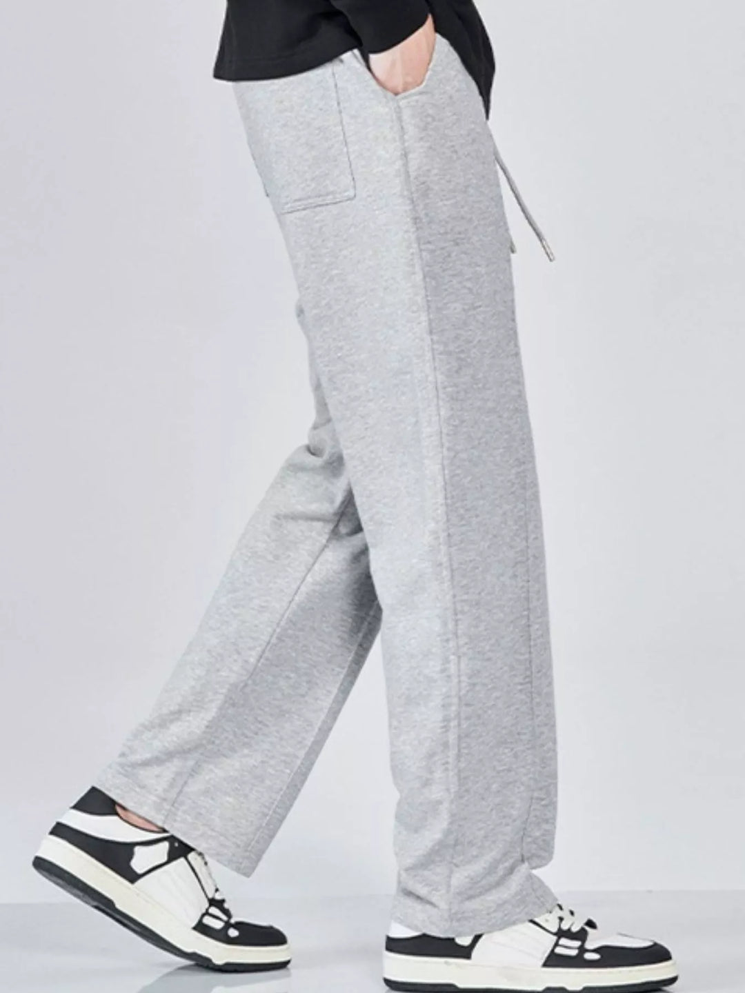 Men's Full Size Casual Drawstring Wide Leg Sweatpants Plus Size