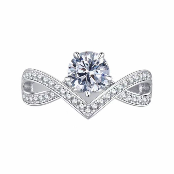 1 Carat Moissanite 925 Sterling Silver Ring