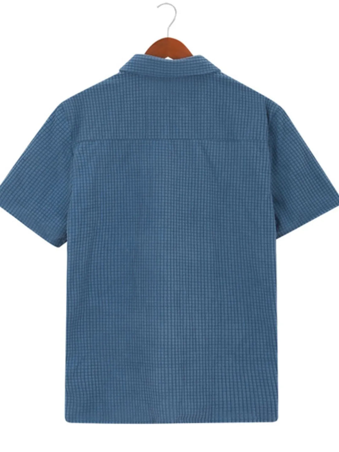 Men's Full Size Button Detail Short Sleeve Polo Plus Size