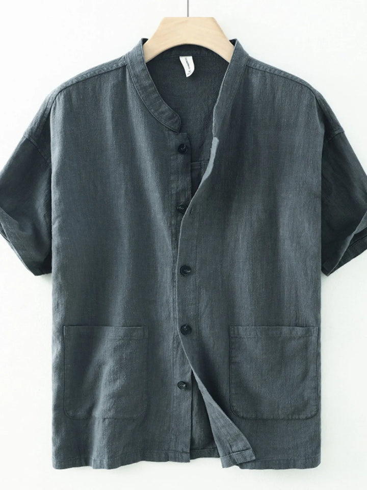 Men's Plus Size Button Up Short Sleeve Shirt