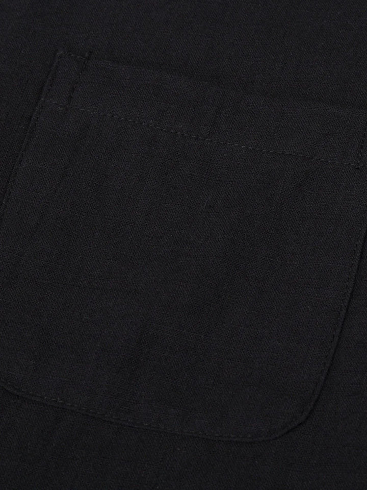 Men's Button-Down Shirt with Gingham Contrast