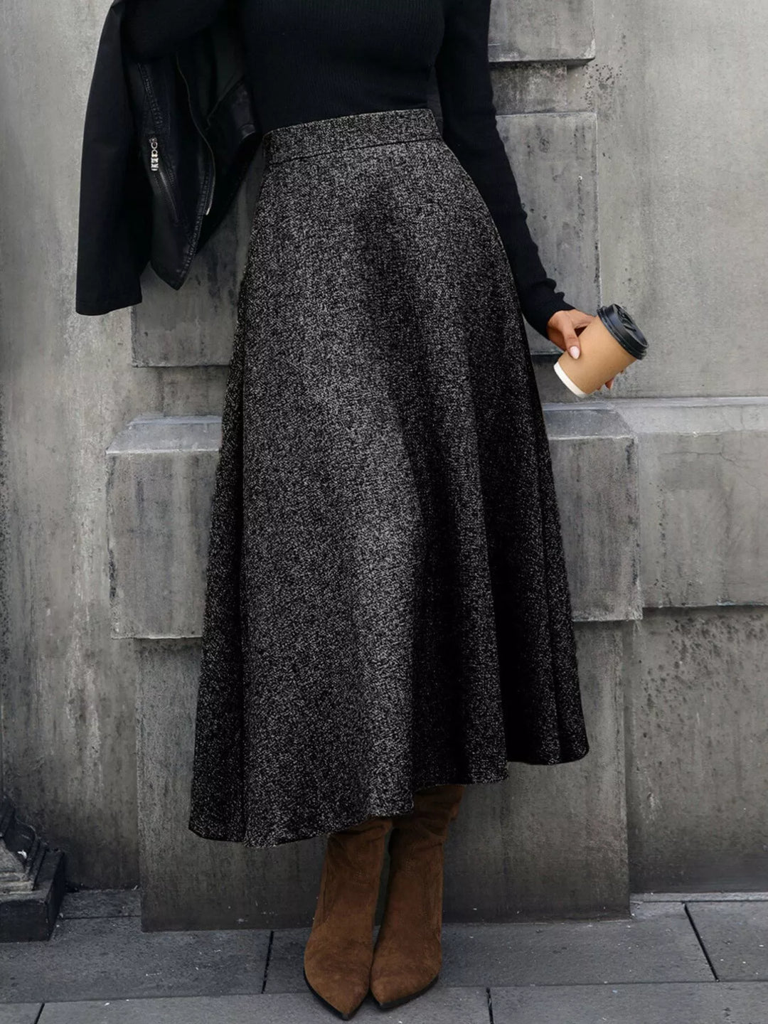 A-Line Midi Skirt