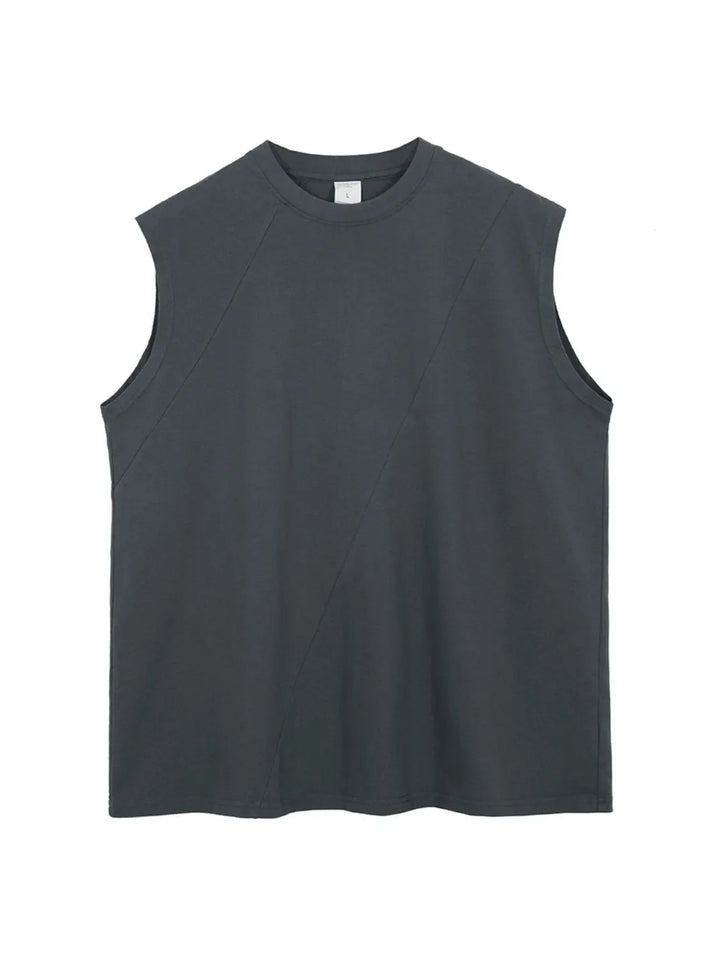 Men's Solid Color Round Neck Tank