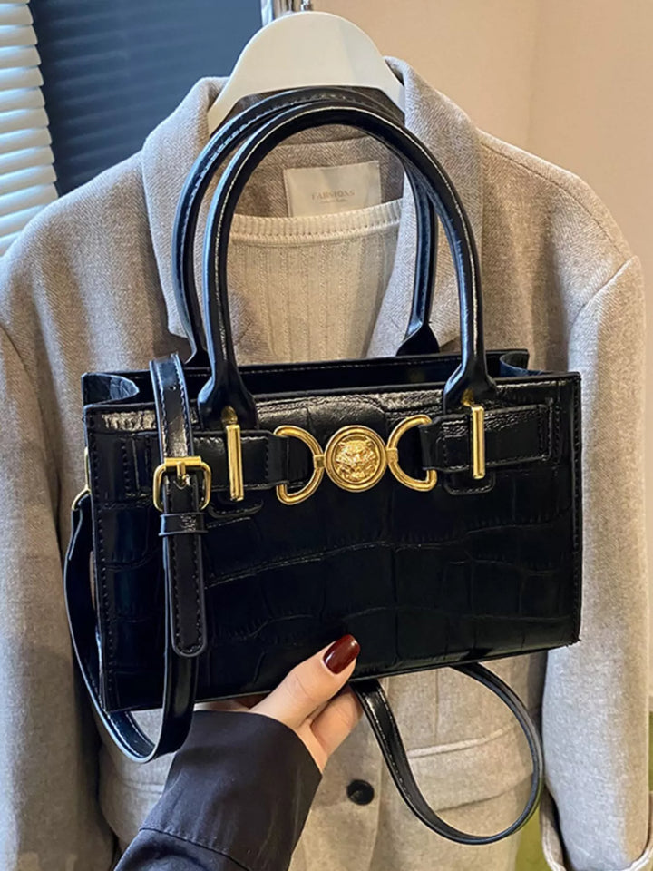 Crocodile Embossed Crossbody Bag