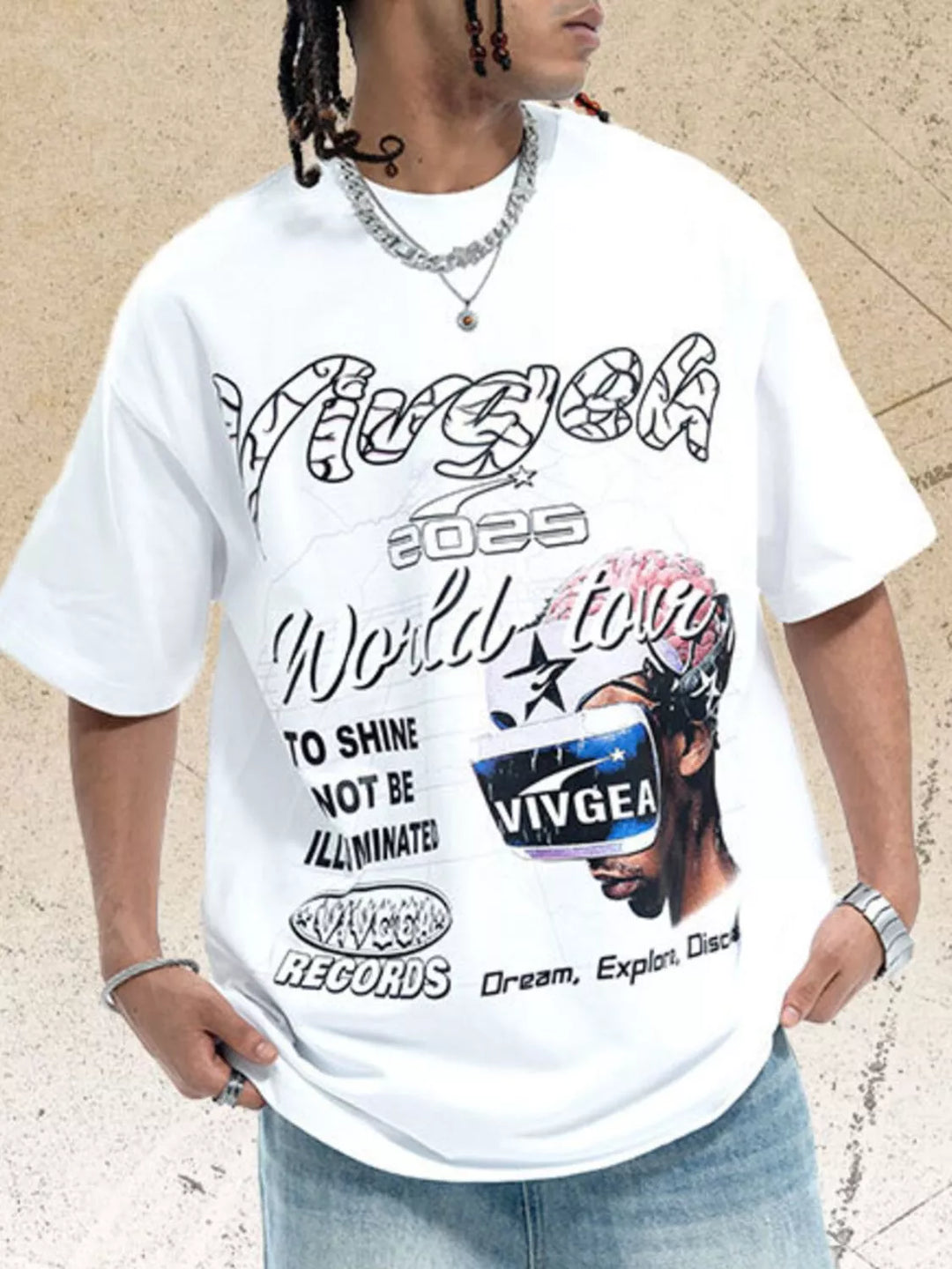Men's Graphic Round Neck Half Sleeve T-Shirt