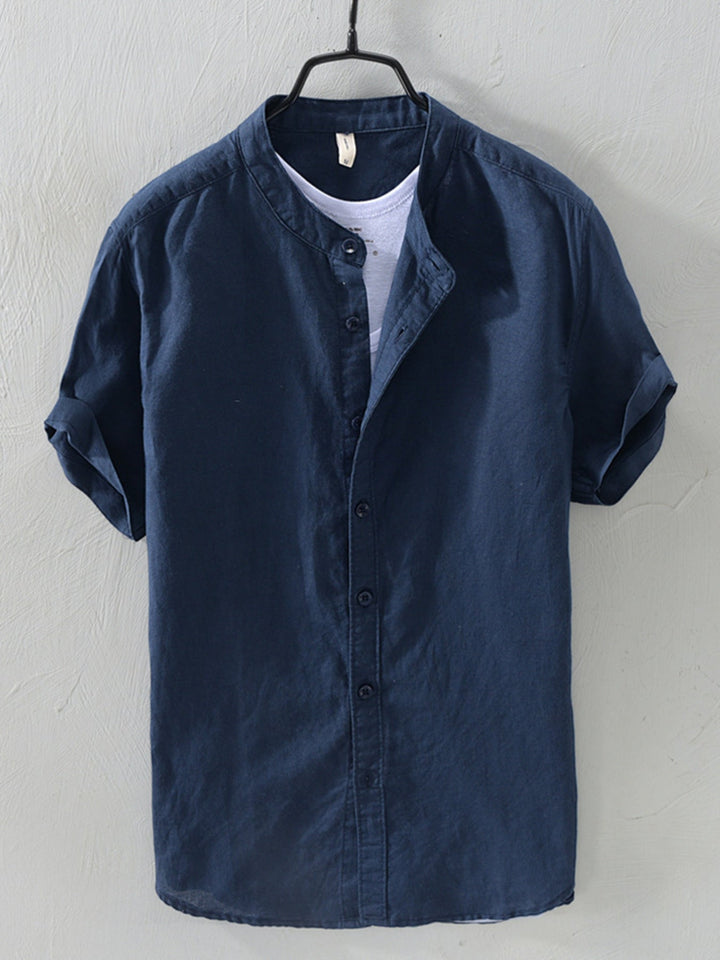 Men's Full Size Button Up Short Sleeve Shirt Plus Size