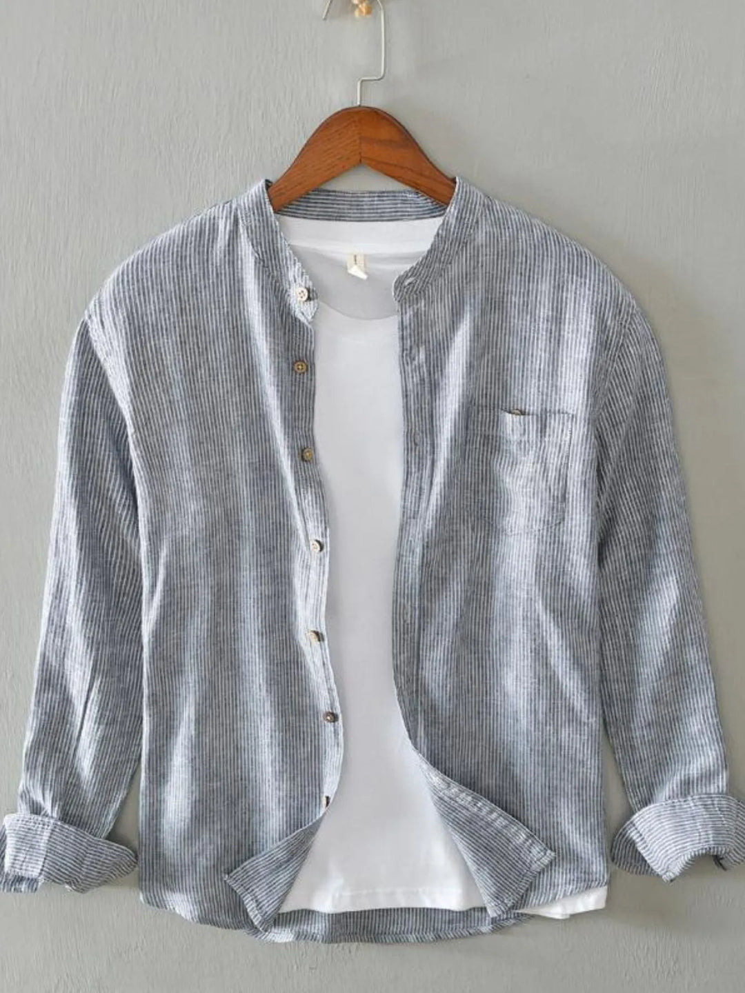 Men's Full Size Button Up Long Sleeve Shirt Plus Size