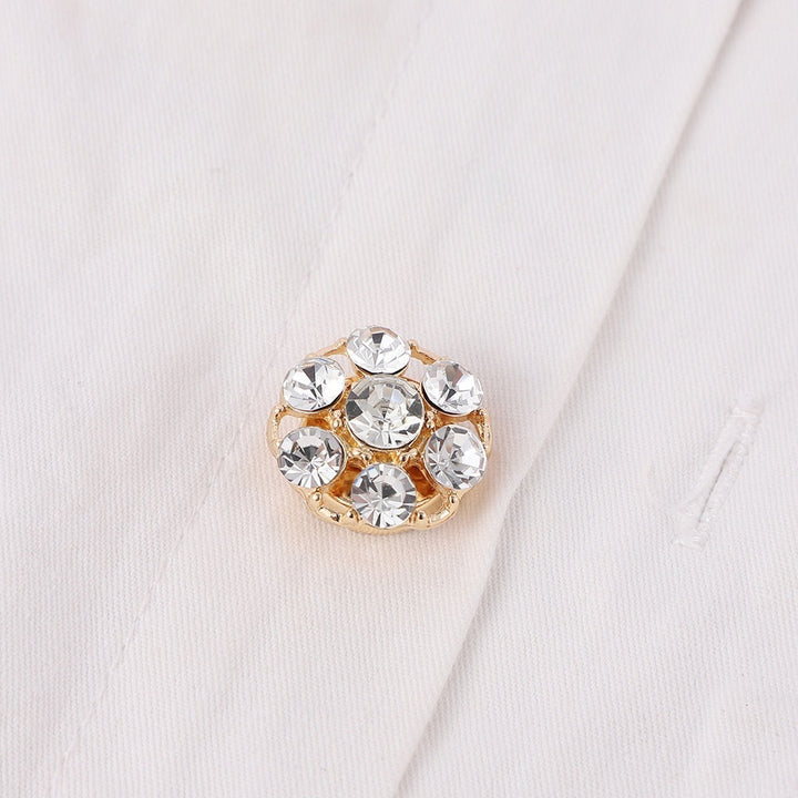 Simple Multi-style Inlaid Rhinestone Cufflinks