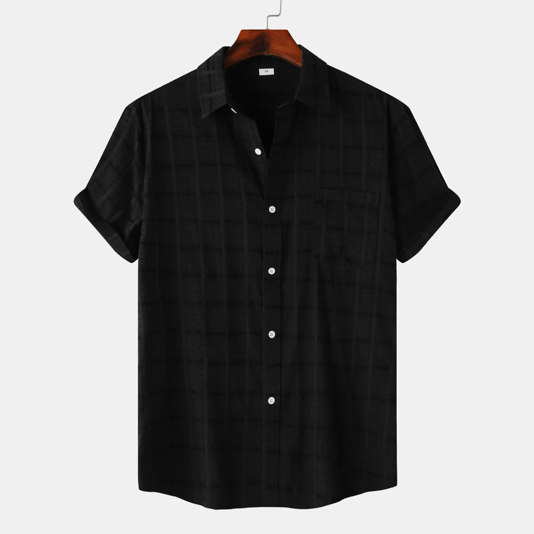 Men's Casual Short Sleeve Button Down Shirt