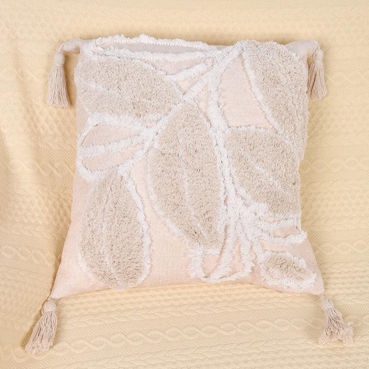 Throw Pillow Leaf Home Living Room Sofa Bed Cushion Tufted Throw Pillowcase