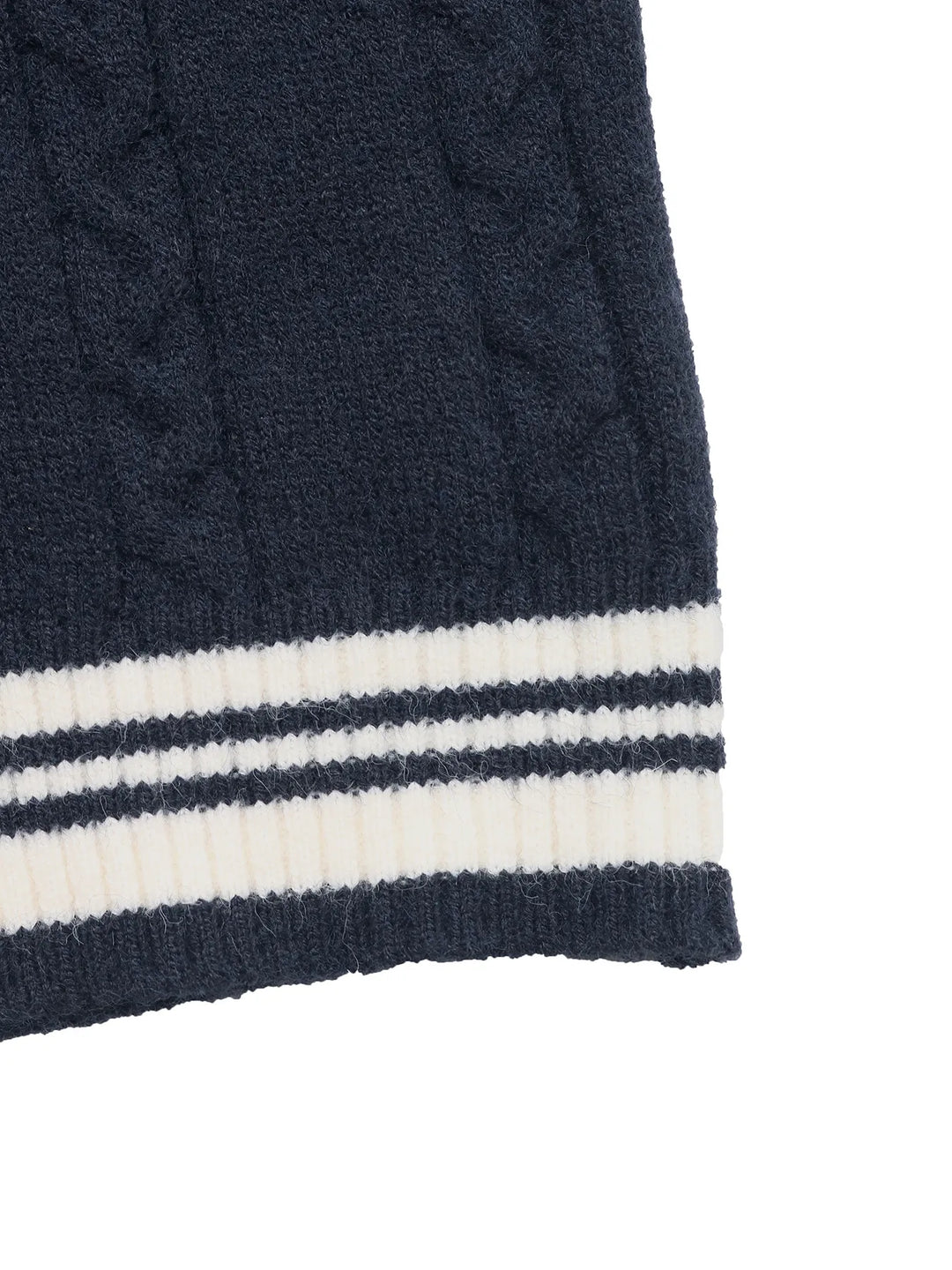 Contrast Striped V-Neck Sweater