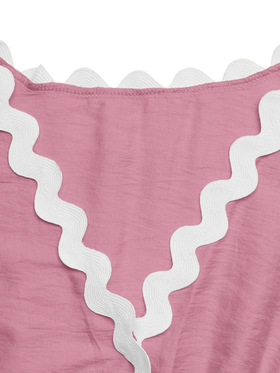 Scalloped Trim Wrap Romper