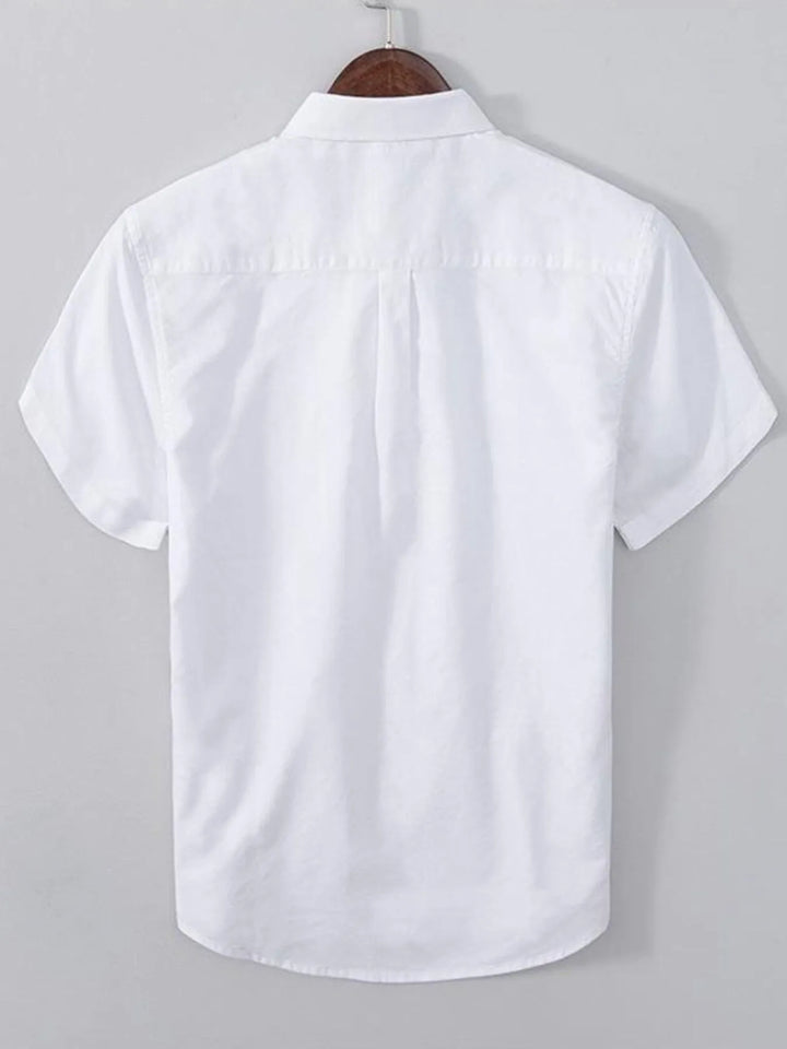 Men's Plus Size Short Sleeve Button-Up Shirt